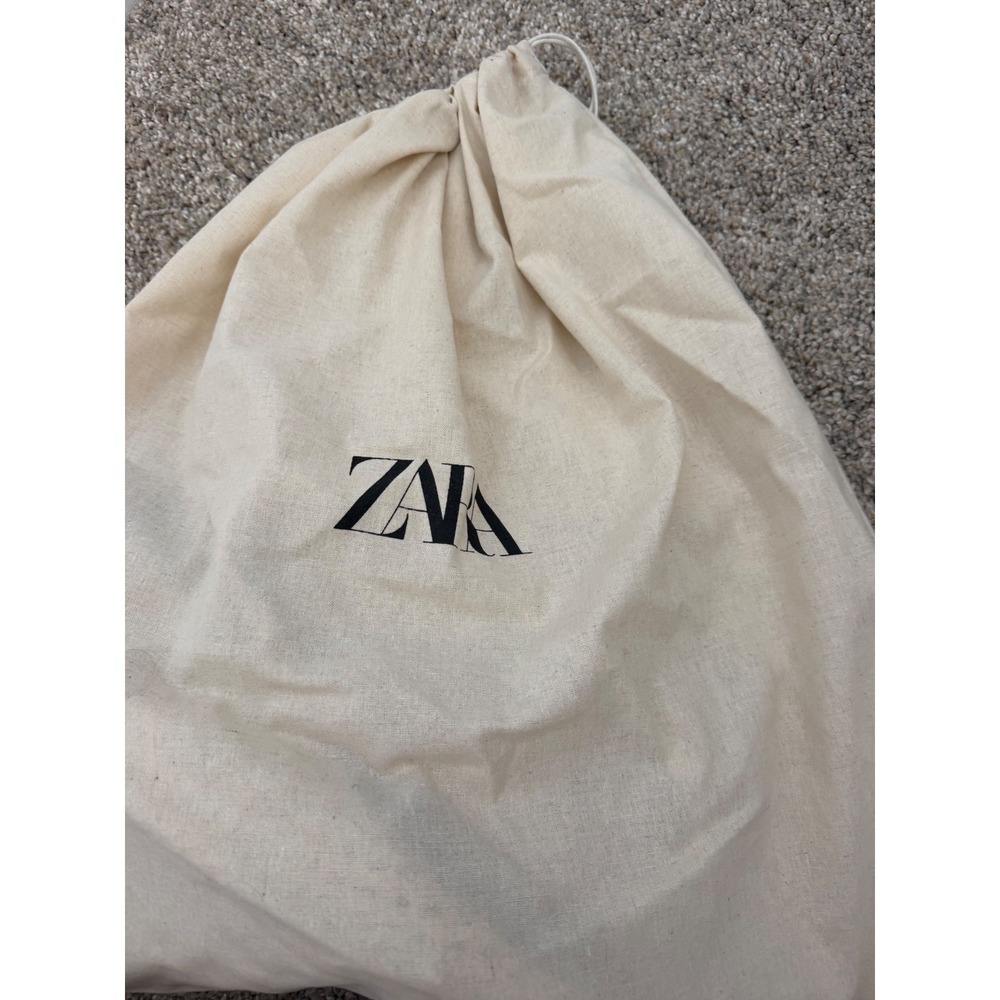 Zara Braided Effect Slingback Flat Shoes Off White/Cream Women's Size 8 – NWT - Picture 6 of 6